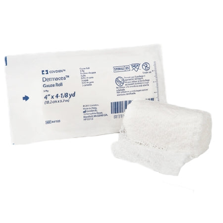 Cardinal Dermacea Fluff Bandage Roll Gauze 3-Ply 4 Inch X 4-1/10 Yard Roll Shape Sterile - 441105