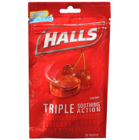 Cadbury Adams USA Halls Cold and Cough Relief 7 mg Strength Lozenge 30 per Bag - 31254662749