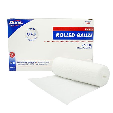 Dukal Dukal Fluff Bandage Roll Cotton 2-Ply 4 Inch X 5 Yard Roll Shape Sterile - 454