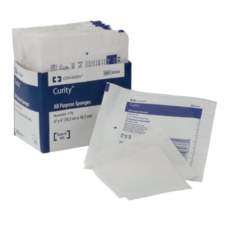 Cardinal Curity NonWoven Sponge Polyester / Rayon 4-Ply 2 X 2 Inch Square Sterile - 8042