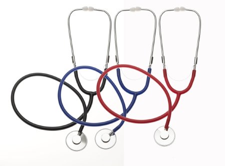 Medline - Classic Stethoscope Black 1-Tube 22 Inch Tube Single Head Chestpiece - MDS926101
