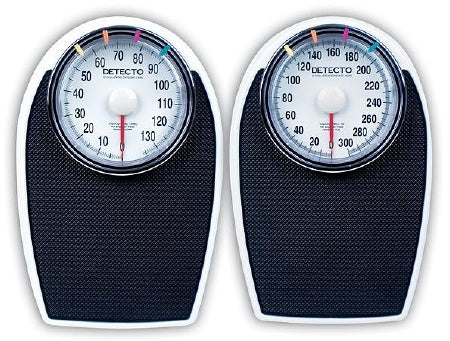 Detecto Scale Mechanical Floor Scale Dial 300 lbs. White Mechanical - D-1130