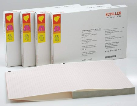 Schiller - Diagnostic Recording Paper Thermal Paper 8-1/2 X 11 Inch Z-Fold Red Grid - 2.157040C