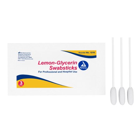 Dynarex - Oral Swabstick Foam Tip Lemon Glycerin - 1216