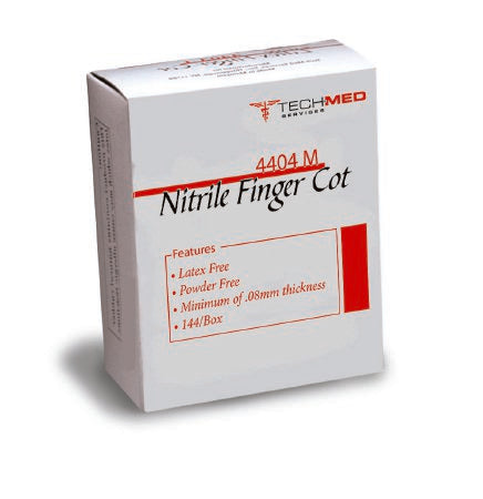 Dukal - Finger Cot Small 2 Inch Length Powder Free Nitrile NonSterile - 4404S