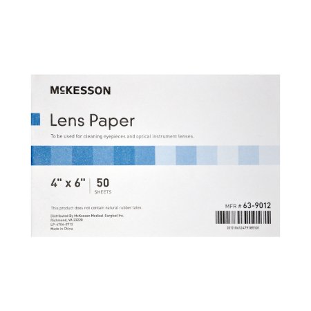 McKesson - Lens Cleaner for Optical Instruments Soft, Thin 4 Inch x 6 Inch Paper Sheets Cleaning microscope eyepieces and Lenses - 63-9012