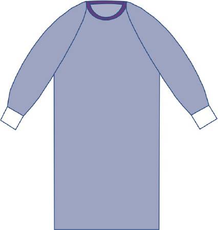 Aurora - Non-Reinforced Surgical Gown with Towel X-Large Blue Sterile AAMI Level 3 Disposable - DYNJP2802
