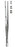 Miltex - Tissue Forceps Kelly 9 Inch Length OR Grade German Stainless Steel NonSterile NonLocking Thumb Handle Straight Serrated Tips with 1 X 2 Teeth - 6-200