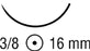 Ti•Cron - Suture with Needle Nonabsorbable Coated Blue Suture Braided Polyester Size 4 - 0 30 Inch Suture Double-Armed 16 mm Length 3/8 Circle Taper Point Needle - 88863229-31