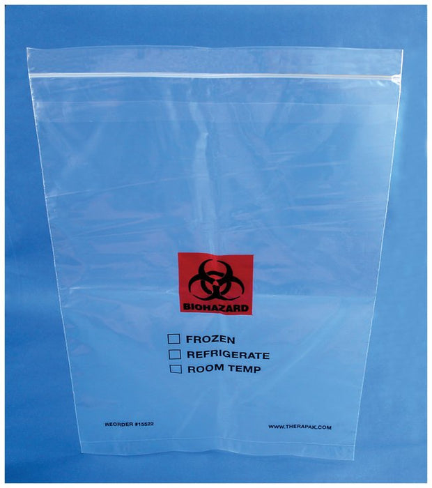 Zip Bag with Biohazard Symbol