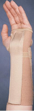Bird & Cronin Independence Wrist Brace Removable Palmar Stay Cotton / Elastic Left Hand Beige 2X-Small - 8145730