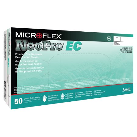 NeoPro EC - Exam Glove Small NonSterile Polychloroprene Extended Cuff Length Textured Fingertips Green Chemo Tested - NEC-288-S