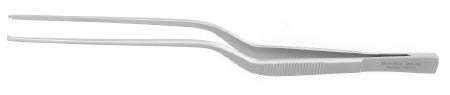 Miltex MeisterHand Dressing Forceps Cushing 7-1/4 Inch Surgical Grade Stainless Steel (German) NonSterile NonLocking Bayonet Handle Straight 1 X 2 Teeth w/Scraper End - H6-192