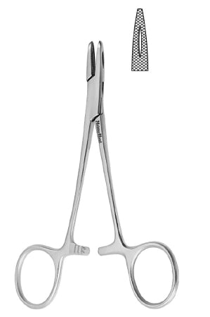 MeisterHand - Needle Holder 5 Inch Length Serrated Jaws Finger Ring Handle - MH8-2
