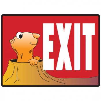 Clinton - Door / Wall Sign Directory Sign EXIT - EX21
