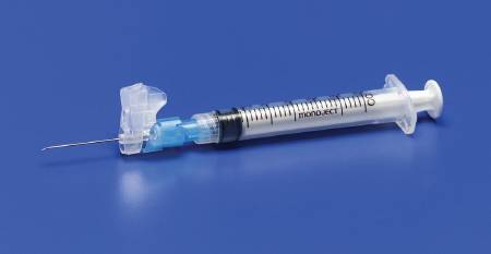 Cardinal Magellan Tuberculin Syringe with Needle 1 mL 25 Gauge 5/8 Inch Attached Needle Safety Slide Needle - 8881811558