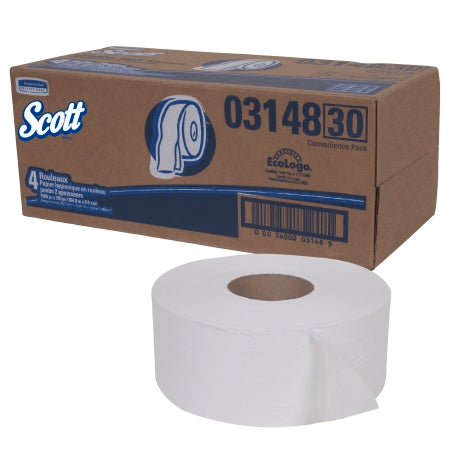Kimberly Clark Scott JRT Jr. Toilet Tissue White 2-Ply Jumbo Size Cored Roll Continuous Sheet 3.55 Inch X 1000 Foot - 7805
