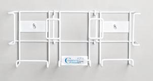 Dukal Countertips Glove Box Holder Horizontal or Vertical Mount 3-Box White 7-1/2 X 17 Inch Coated Wire - 4063