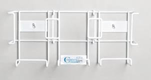 Countertips - Glove Box Holder Horizontal or Vertical Mounted 3-Box Capacity White 7-1/2 X 17 Inch Coated Wire - 4063