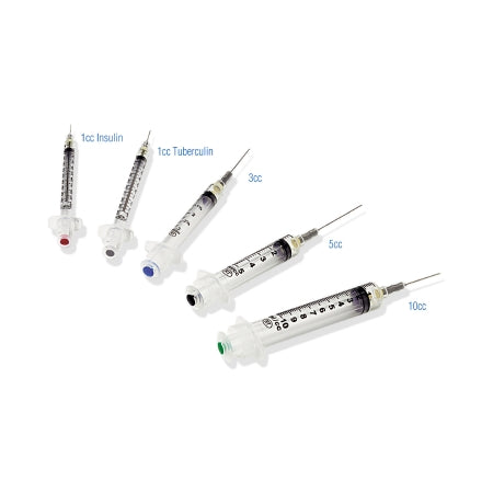 VanishPoint - Syringe with Hypodermic Needle 5 mL 22 Gauge 1-1/2 Inch Regular Wall Retractable Safety Needle - 10541