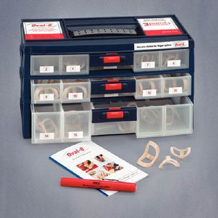 Patterson Medical Supply Oval-8 Finger Splint Kit Oval Ring Style Plastic Finger Translucent Assorted Sizes - 927279