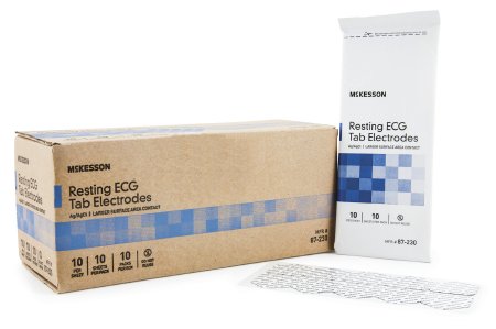 McKesson McKesson EKG Tab Electrode Resting Non-Radiolucent 100 per Pack - 87-230