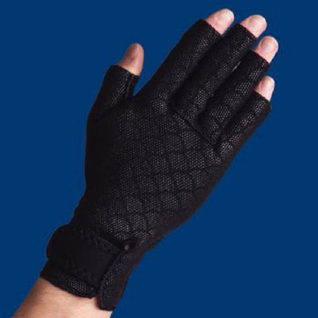 Patterson Medical Supply Thermoskin Arthritis Glove Open Finger Large Over-the-Wrist Hand Specific Pair Fabric / Trioxon - 929335