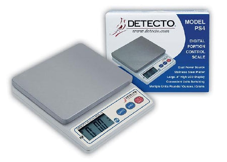 Detecto Scale Detecto Food / Lab Scale Digital LCD Display 4 lbs. AC Adapter / Battery Operated - PS4
