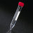 Globe Scientific Centrifuge Tube Conical Bottom Plain 17 X 120 mm 15 mL Red Screw Cap Acrylic Tube - 6267