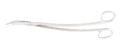 Miltex Miltex Vascular Scissors Satinsky 10 Inch Length Surgical Grade Stainless Steel NonSterile Finger Ring Handle Curved Blade Blunt/Blunt - 25-1280