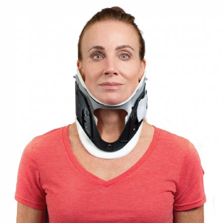 Djo Rigid Cervical Collar Procare Preformed Adult One Size Fits Most One-Piece / Trachea Opening 1-3/4 To 3-1/2 Inch Height 11 To 23 Inch Neck Circumference - 79-83131