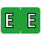 Tabbies - Pre-Printed Label Chart Tab Light Green E | E Black / White Alpha Series 1 Inch - 71625