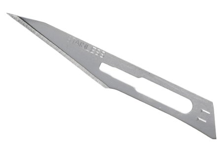 Glassvan - Surgical Blade Carbon Steel No. 11 Sterile Disposable Individually Wrapped - 2001T-11