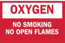 Fisher Scientific Caution Sign Oxygen No Smoking No Open Flames - 19102449