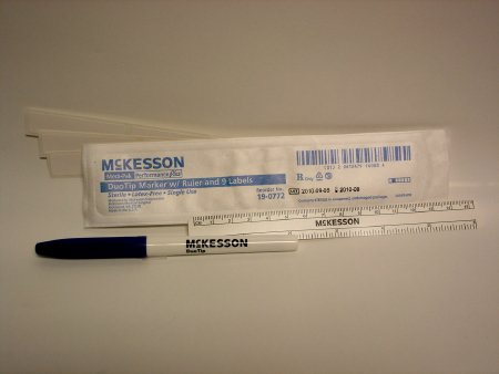 Medi-Pak Performance Plus - Surgical Skin Marker with Label Gentian Violet Fine / Regular Tip Ruler Sterile - 19-0772