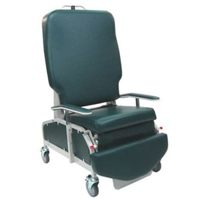 Winco Convalescent Recliner with Tray Mauve Vinyl 5 Inch Heavy-Duty Steel Casters 5 Inch Heavy-Duty Steel Casters - 5251-16