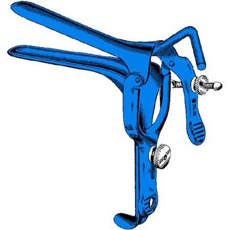 Sklar Sklar Blue Electrosurgical Vaginal Speculum Pederson NonSterile Premium OR Grade Coated Stainless Steel X-Large With PSE Tube Reusable Without Light Source Capability - 91-5047