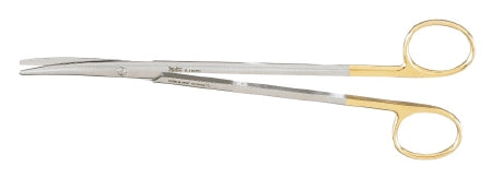Miltex Miltex Carb-N-Sert Dissecting Scissors Metzenbaum 8 Inch Length OR Grade Stainless Steel (German) / Tungsten Carbide NonSterile Finger Ring Handle Curved Blade Blunt/Blunt - 5-184TC