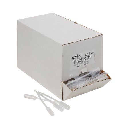 Globe Scientific - Transfer Pipette 5 mL 0.25 mL Graduation Increments NonSterile - 137030