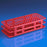 Globe Scientific Test Tube Rack 90 Place 12 mm - 13 mm Red 246 X 105 X 64 mm - 456410