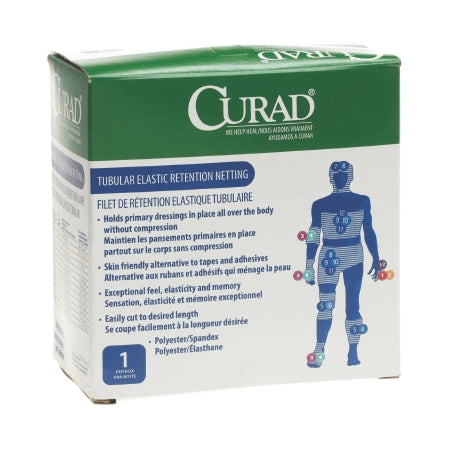 Curad - Elastic Net Retainer Dressing Tubular Rayon / Polyester Knit 35 Inch X 25 Yard Size 9 White Medium Chest / Back / Perineum / Axilla / Shoulder NonSterile - Medline - NONNET09