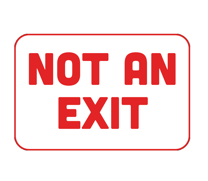 BeSafe Messaging Facilities Wall Decals - Red & White, 6" x 9", Pack of 3