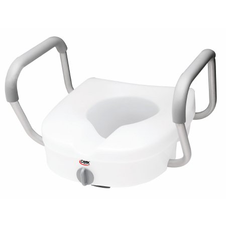 Apex-Carex Healthcare Carex E-Z Lock Raised Toilet Seat with Arms 5 Inch Height 300 lbs. Weight Capacity - FGB30300 0000