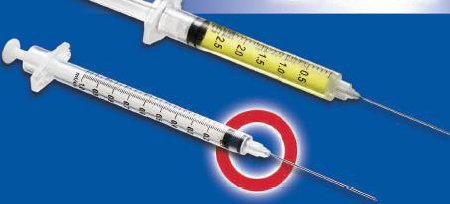Dose-Saver - Syringe with Hypodermic Needle 1 mL 22 Gauge 1-1/2 Inch Regular Wall NonSafety - JD+01D2238