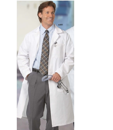 Fashion Seal Uniforms Lab Coat White Size 46 / X-Long Long Sleeves Knee Length - 6480-SZ46