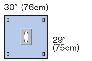 3M Steri-Drape Surgical Drape Adhesive Aperture Drape 75 W X 75 L cm Sterile - 9029