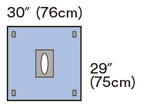 3M Steri-Drape - Surgical Drape Adhesive Aperture Drape 75 W X 75 L cm Sterile - 9029