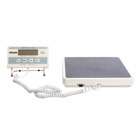 Health O Meter - Floor Scale Digital LCD Display 400 lbs. / 180 kg Capacity White AC Adapter / Battery Operated - 349KLX