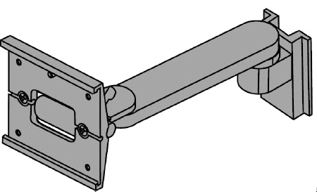 GE Healthcare - Wall Mount 12 Inch, Black, Pivot- Block Arm, Tilt and Swivel Mounting - 407349-009
