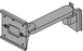 GE Healthcare - Wall Mount 12 Inch, Black, Pivot- Block Arm, Tilt and Swivel Mounting - 407349-009